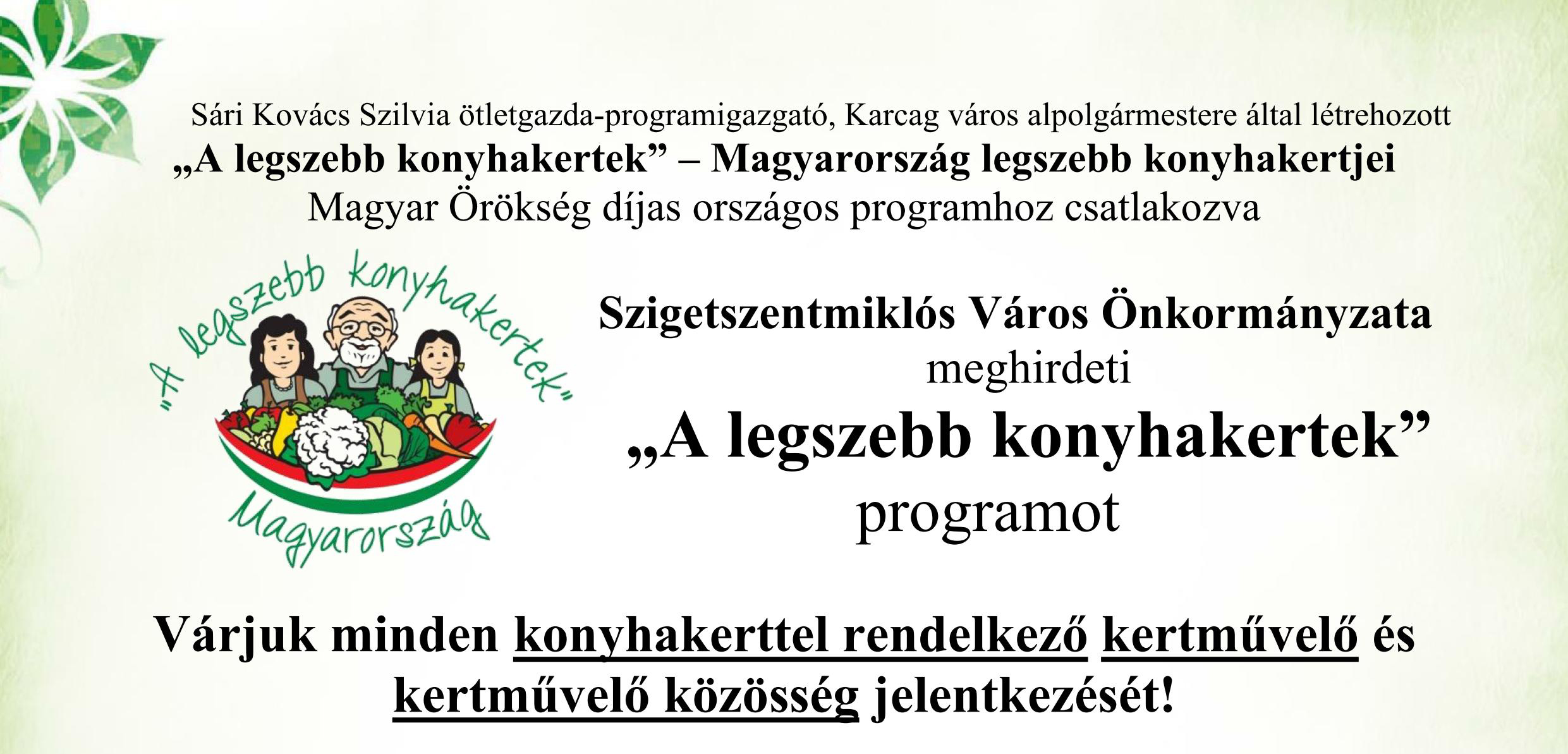 „A legszebb konyhakertek” – Magyarország legszebb konyhakertjei pályázat