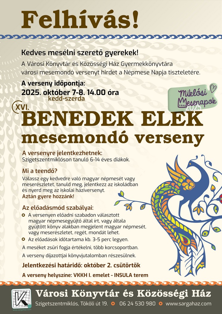 Mesemondó verseny plakát