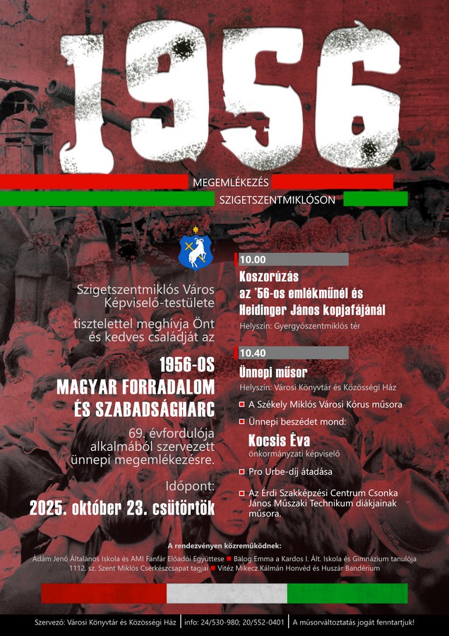 Október 23 meghívó plakát