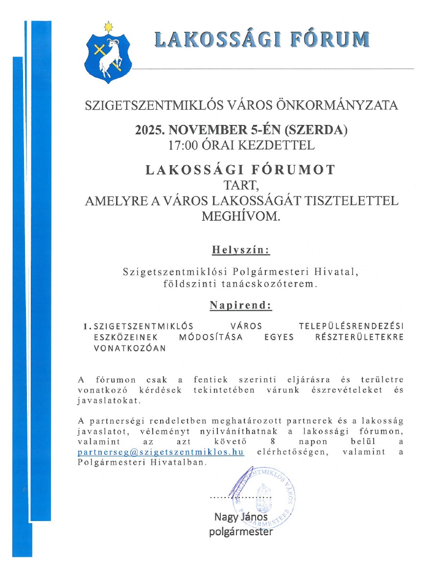 Lakossági fórum meghívó