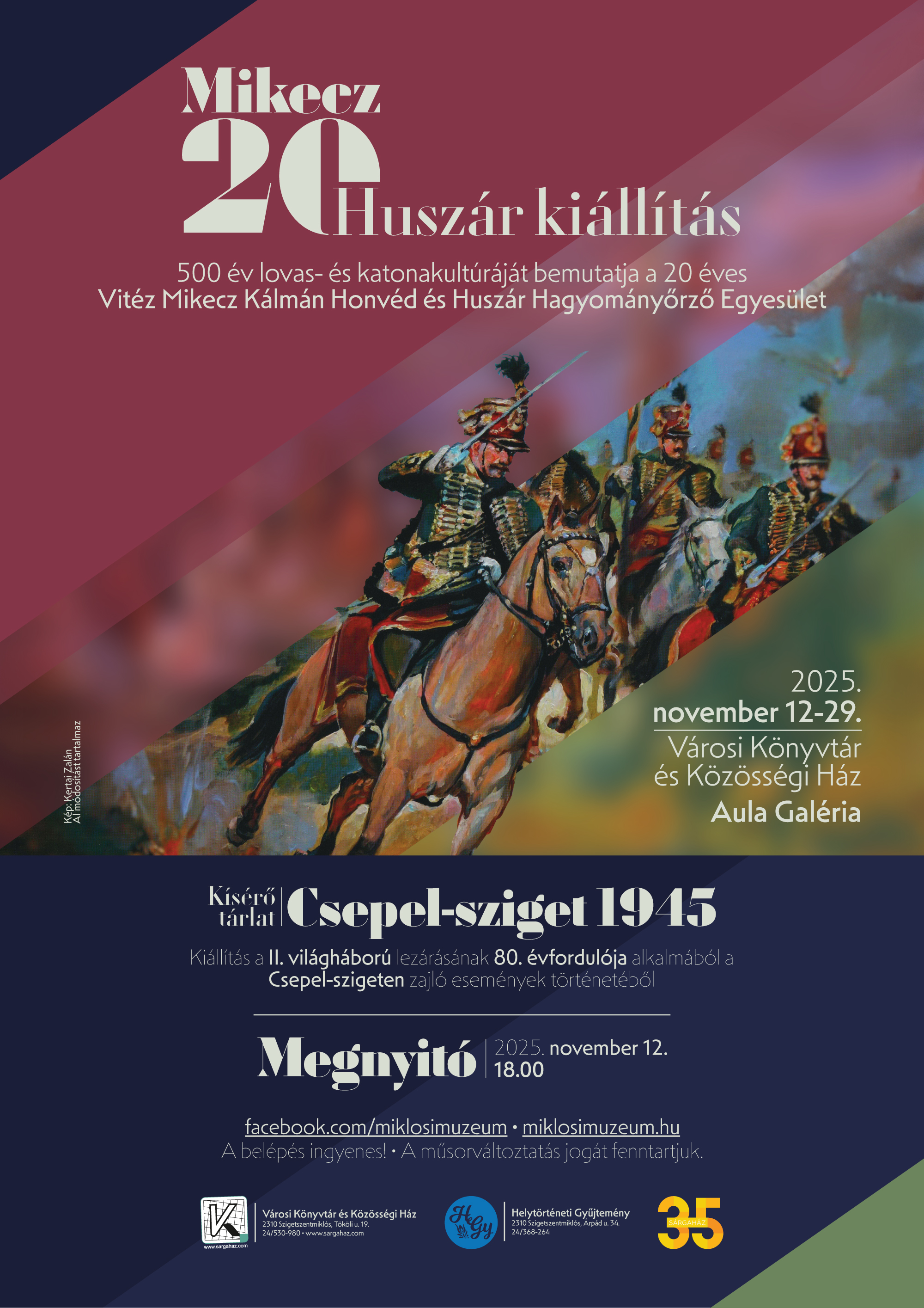 Mikecz 20 - Huszár kiállítás plakátja
