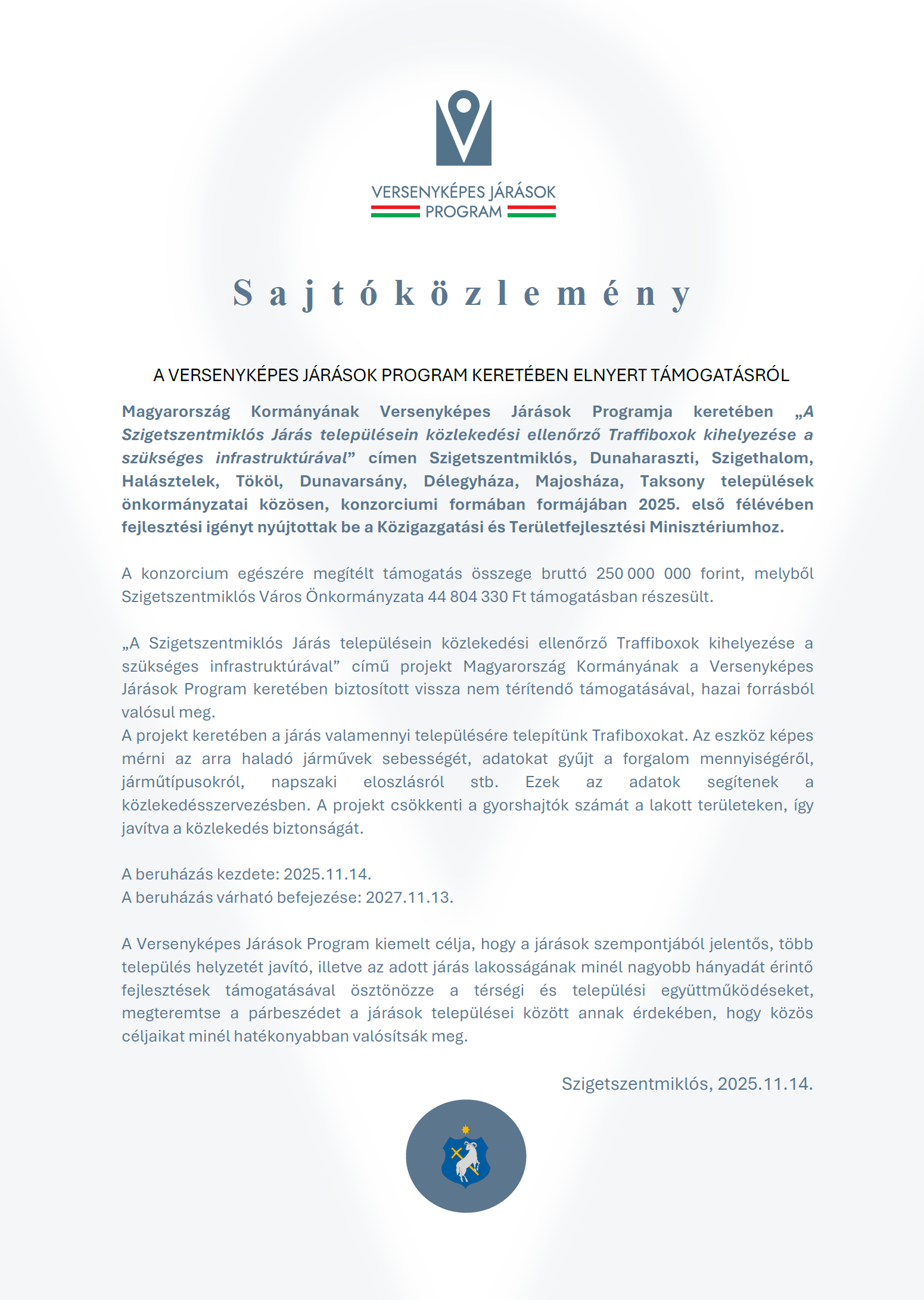 Sajtóközlemény plakát