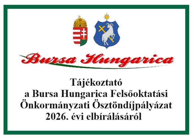 Tájékoztató a Bursa Hungarica Felsőoktatási Önkormányzati Ösztöndíjpályázat 2026. évi elbírálásáról
