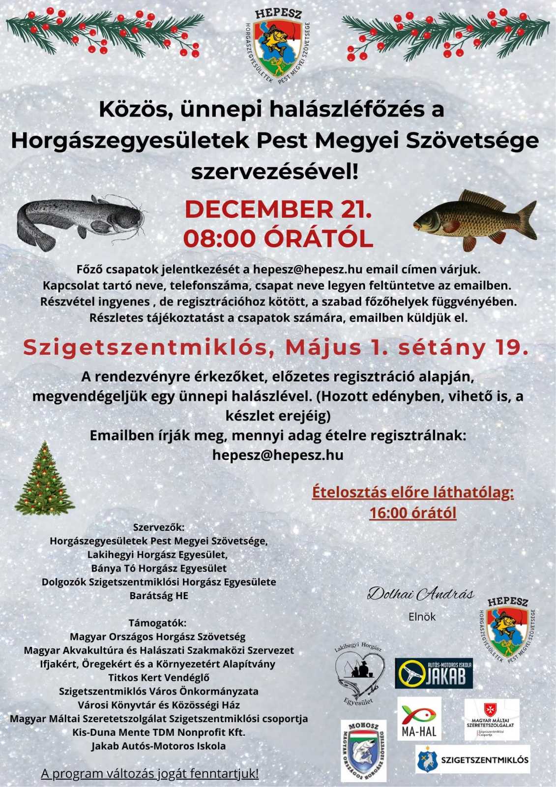 Hepesz halászléfőzés plakát