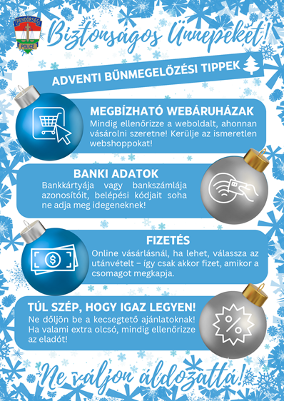 Adventi Bűnmegelőzési Tippek