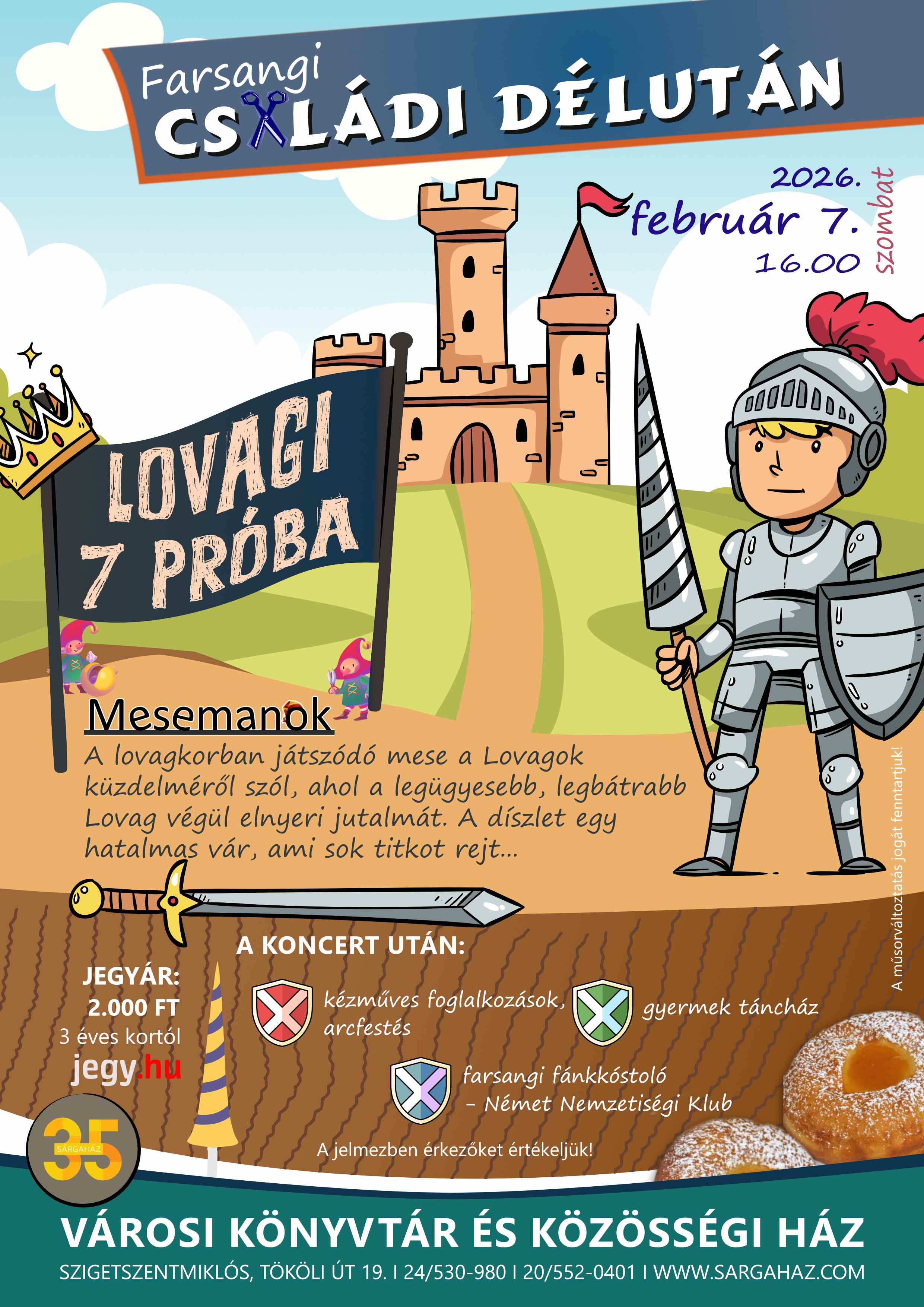 Farsangi csal&aacute;di d&eacute;lut&aacute;n plak&aacute;t