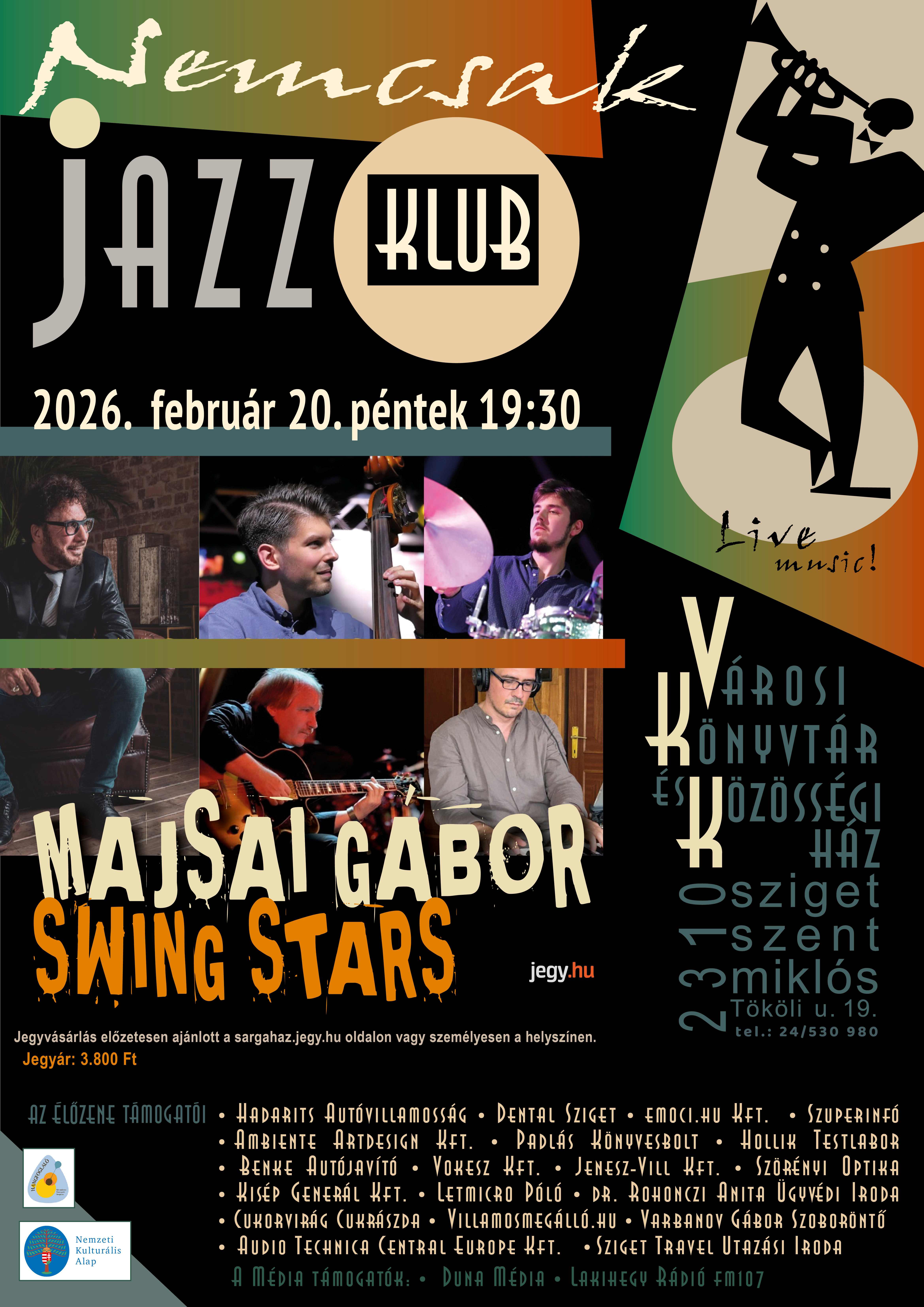 NemCsakJazz Klub plak&aacute;t