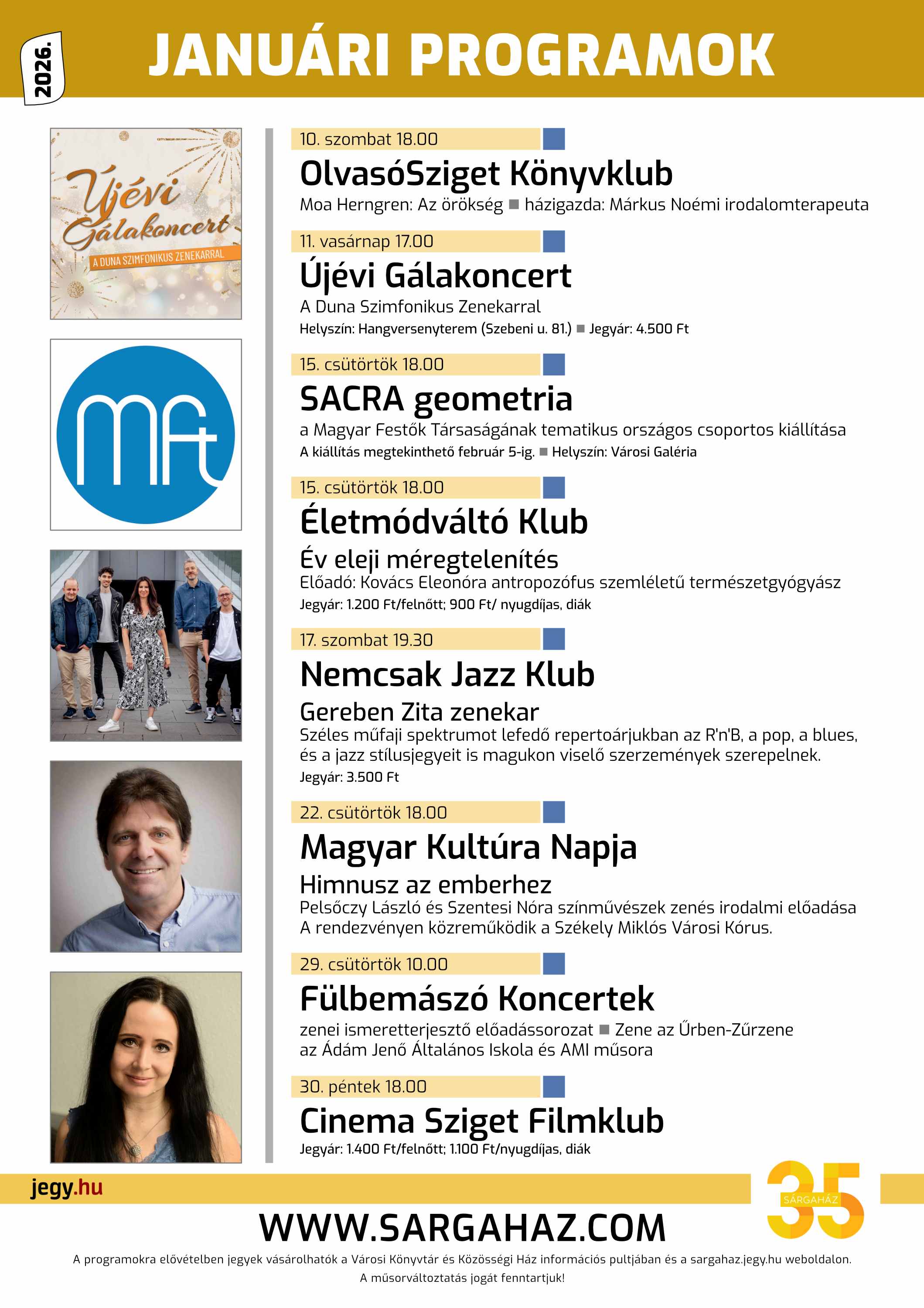 VKKH janu&aacute;ri programok plak&aacute;t