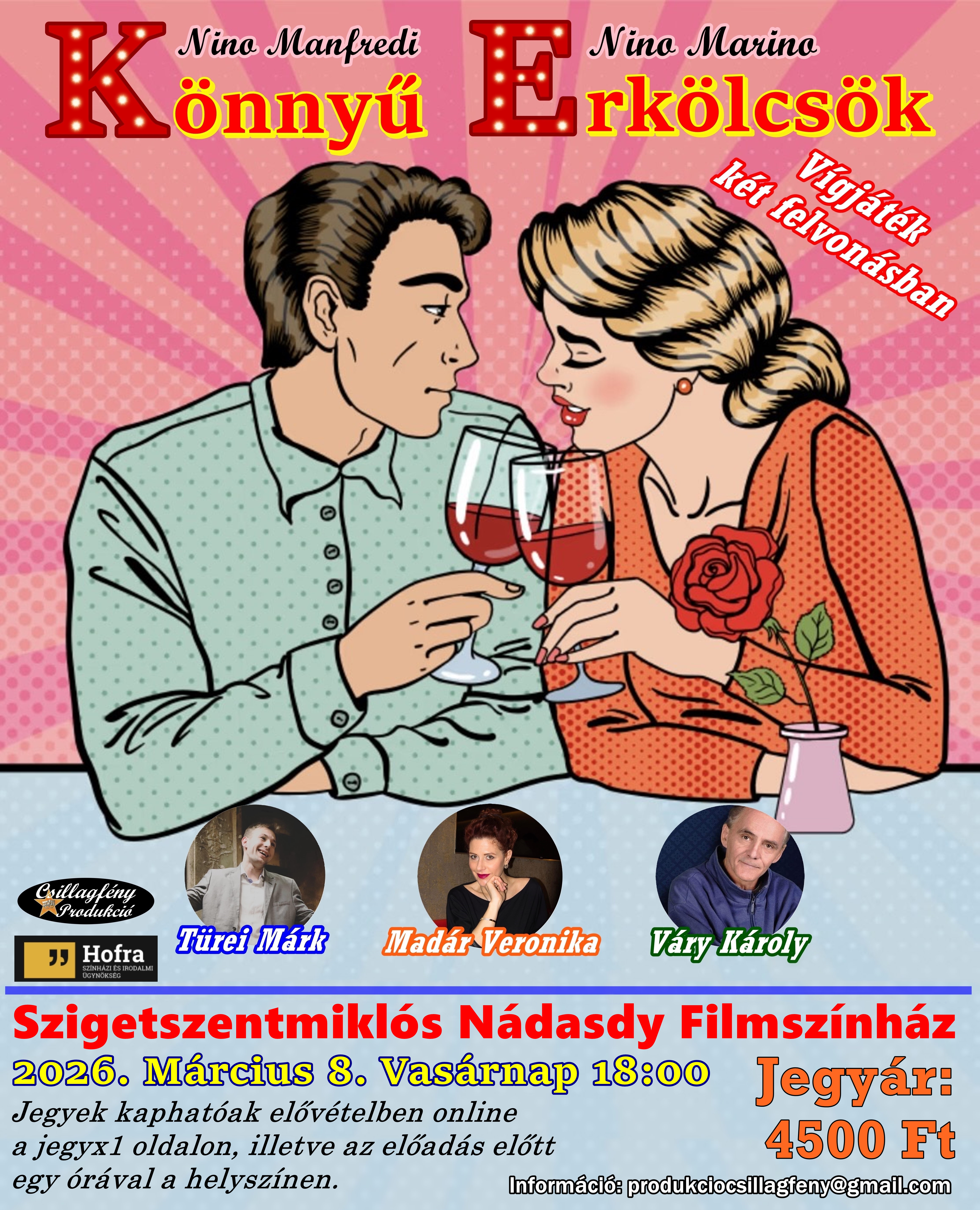 sz&iacute;nh&aacute;zi előad&aacute;s plak&aacute;t