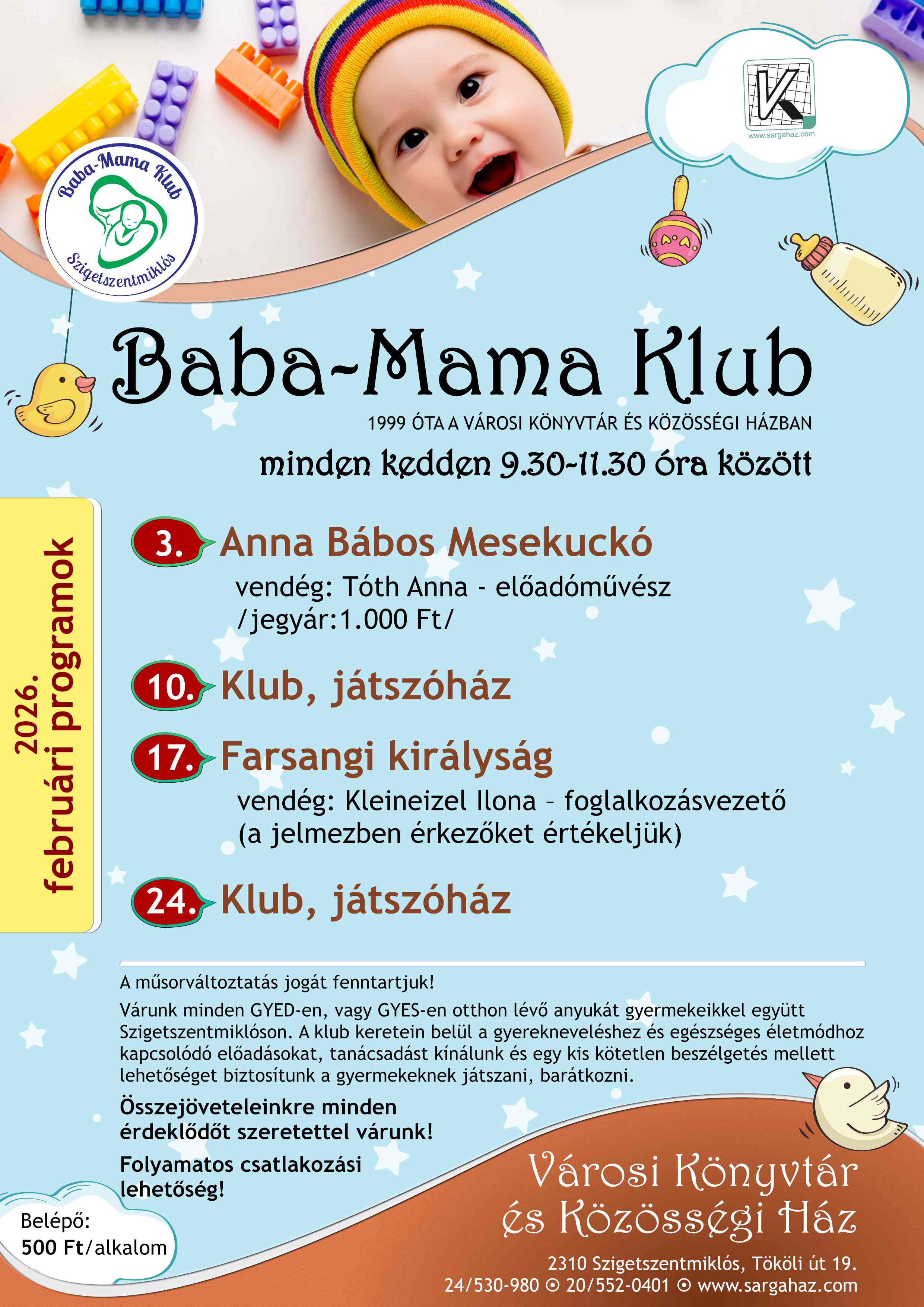 Baba-mama klub/febru&aacute;ri plak&aacute;t