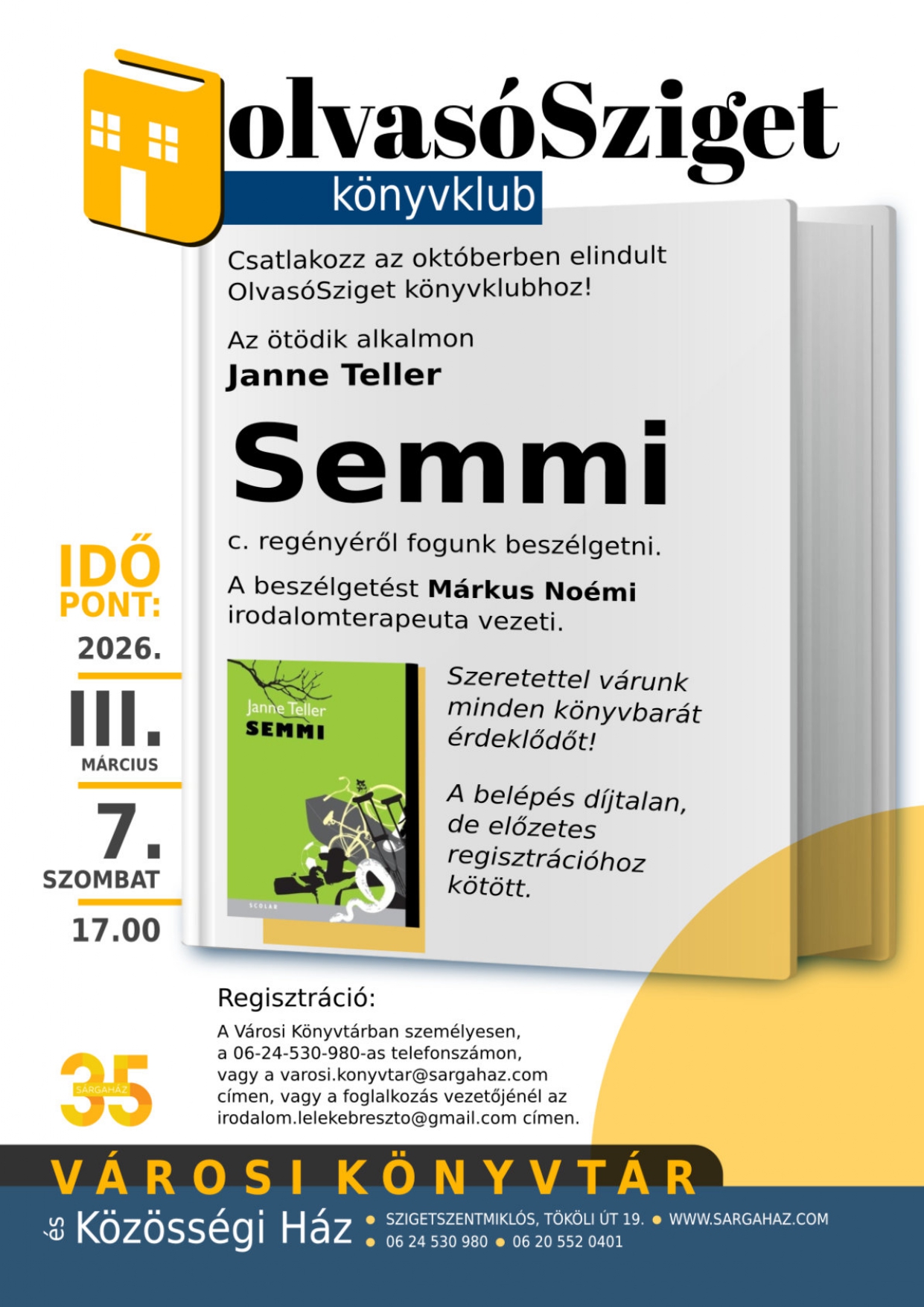 k&ouml;nyvklub plak&aacute;t