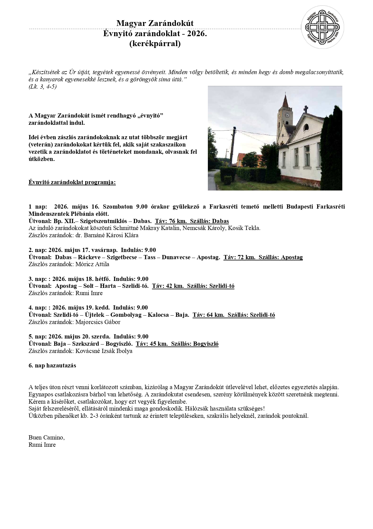 zar&aacute;ndoklat programja