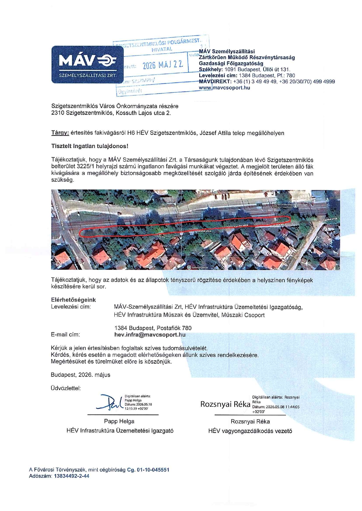 t&aacute;j&eacute;koztat&oacute; lev&eacute;l