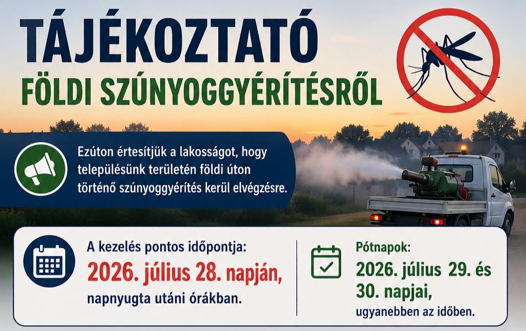 Tájékoztató szúnyoggyérítésről