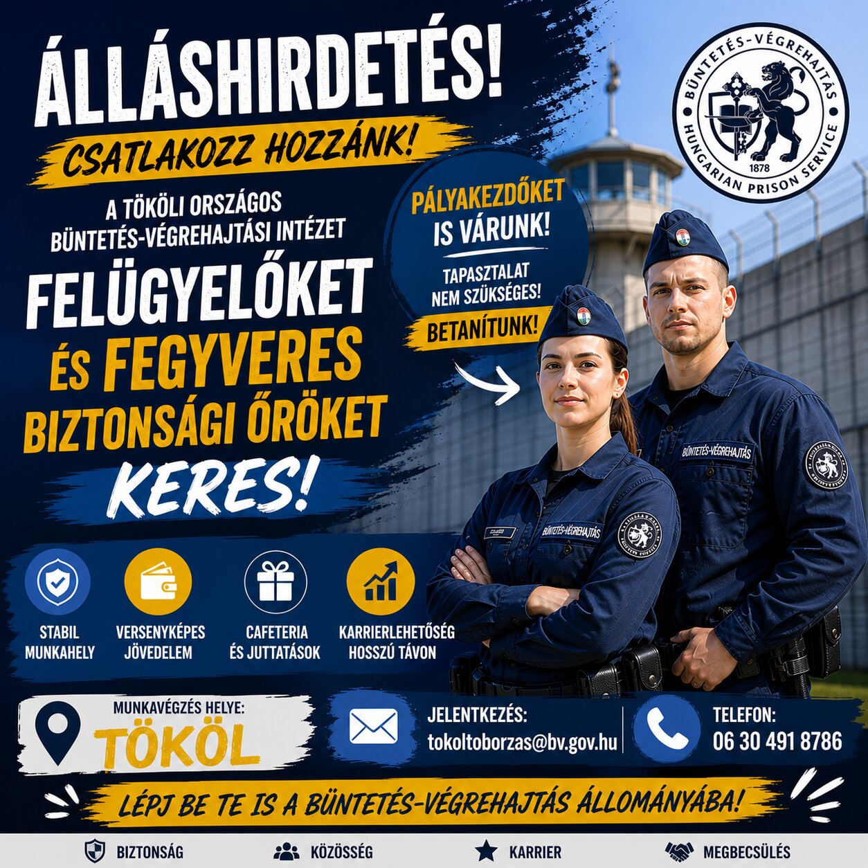 Álláspályázat - Felügyelő