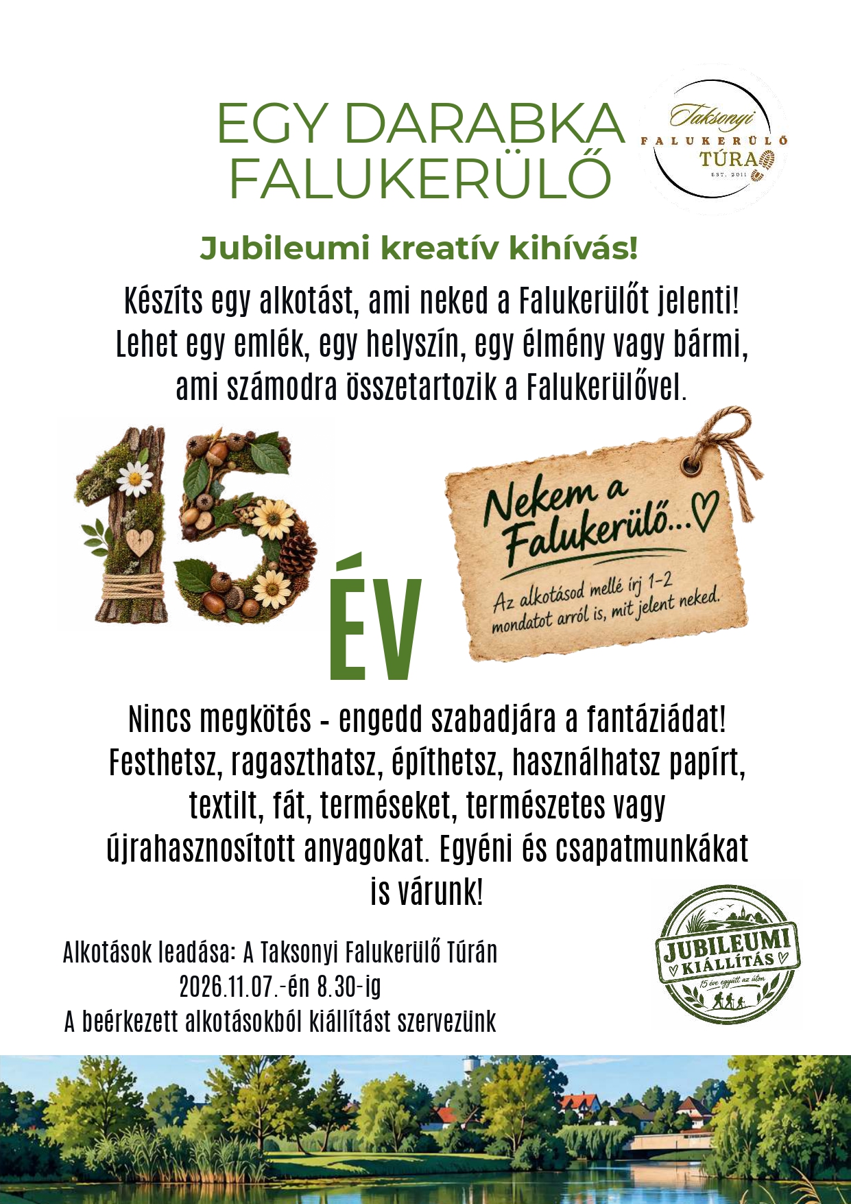 egy darabka faluker&uuml;lő plak&aacute;t