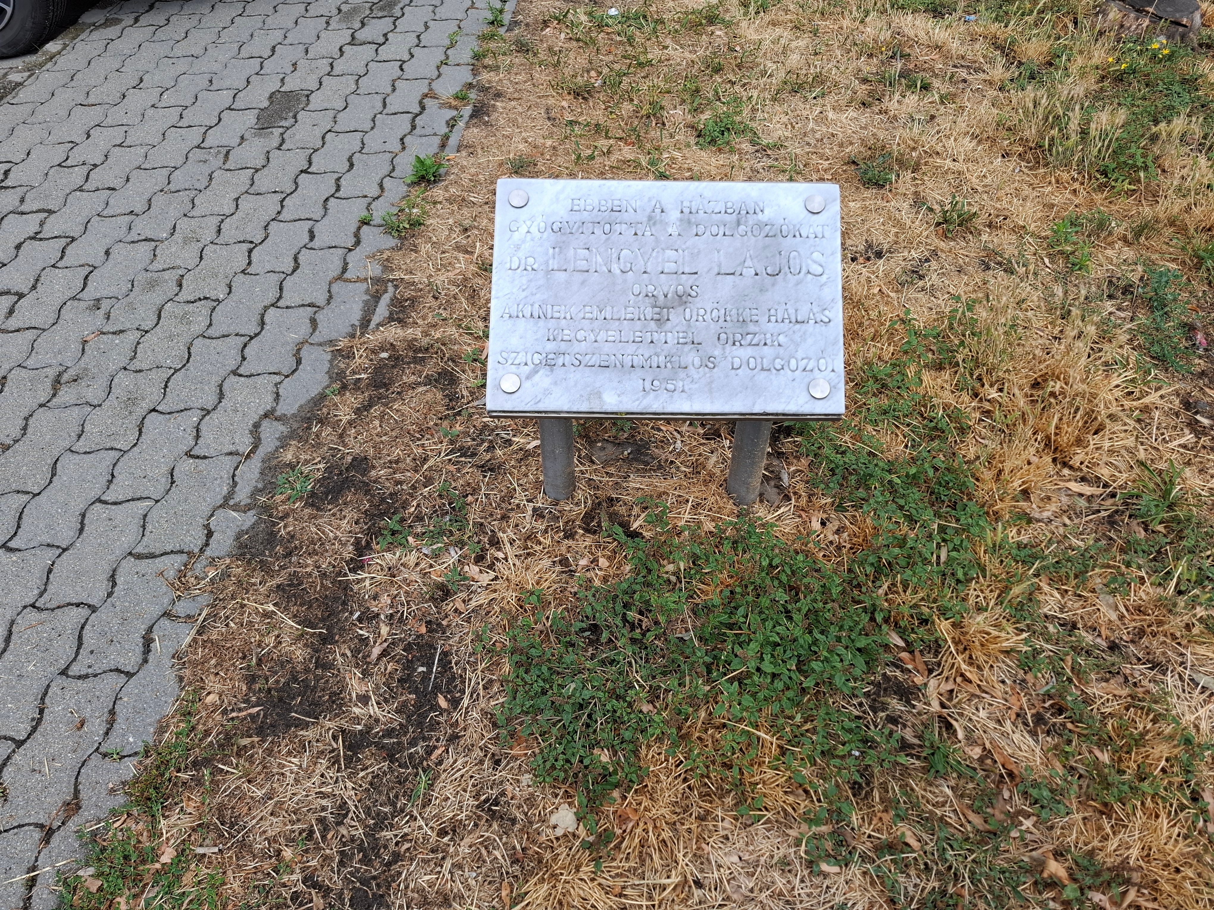 Lengyel Lajos emléktábla