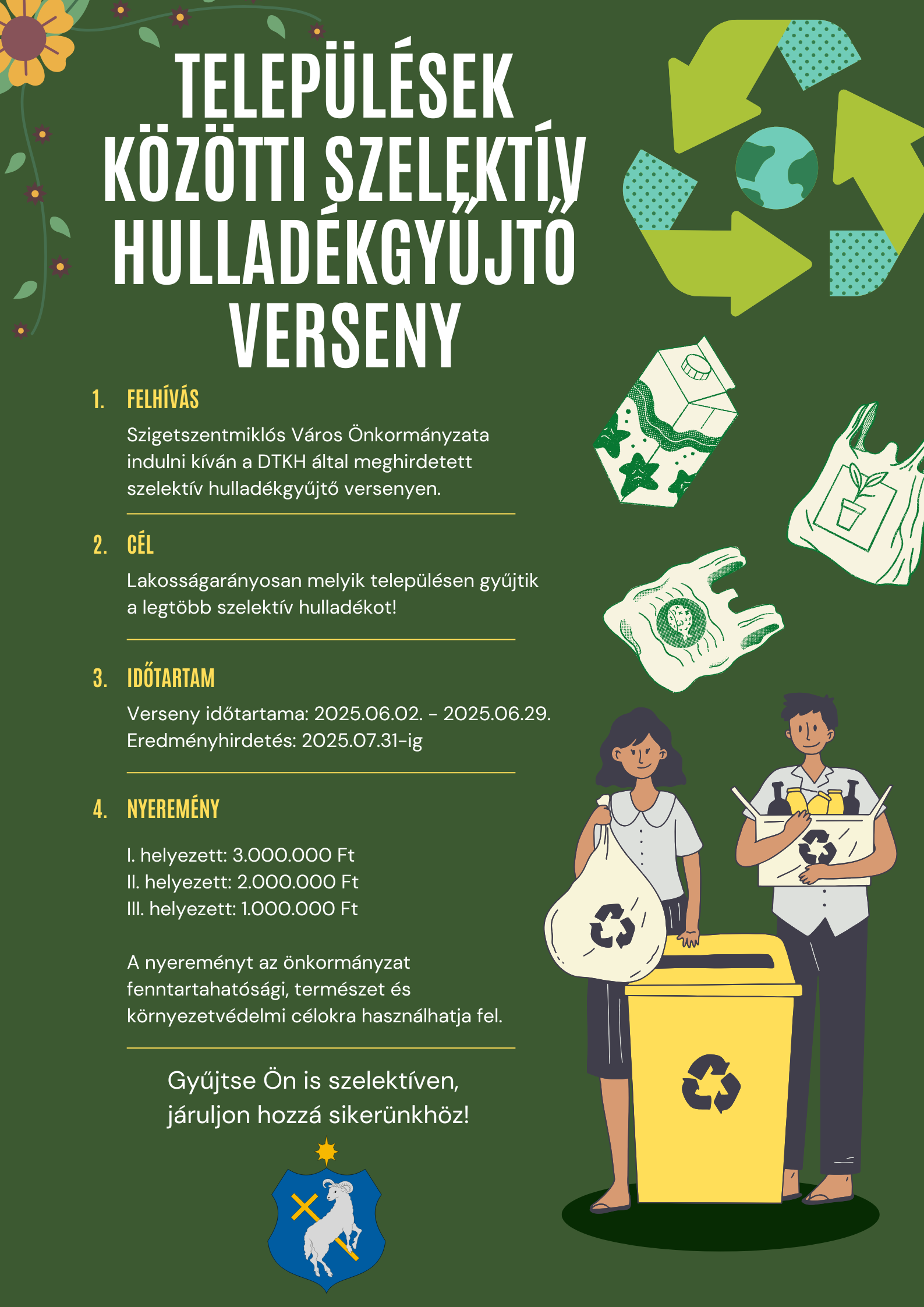 Települési szelektív hulladékgyűjtési verseny plakát