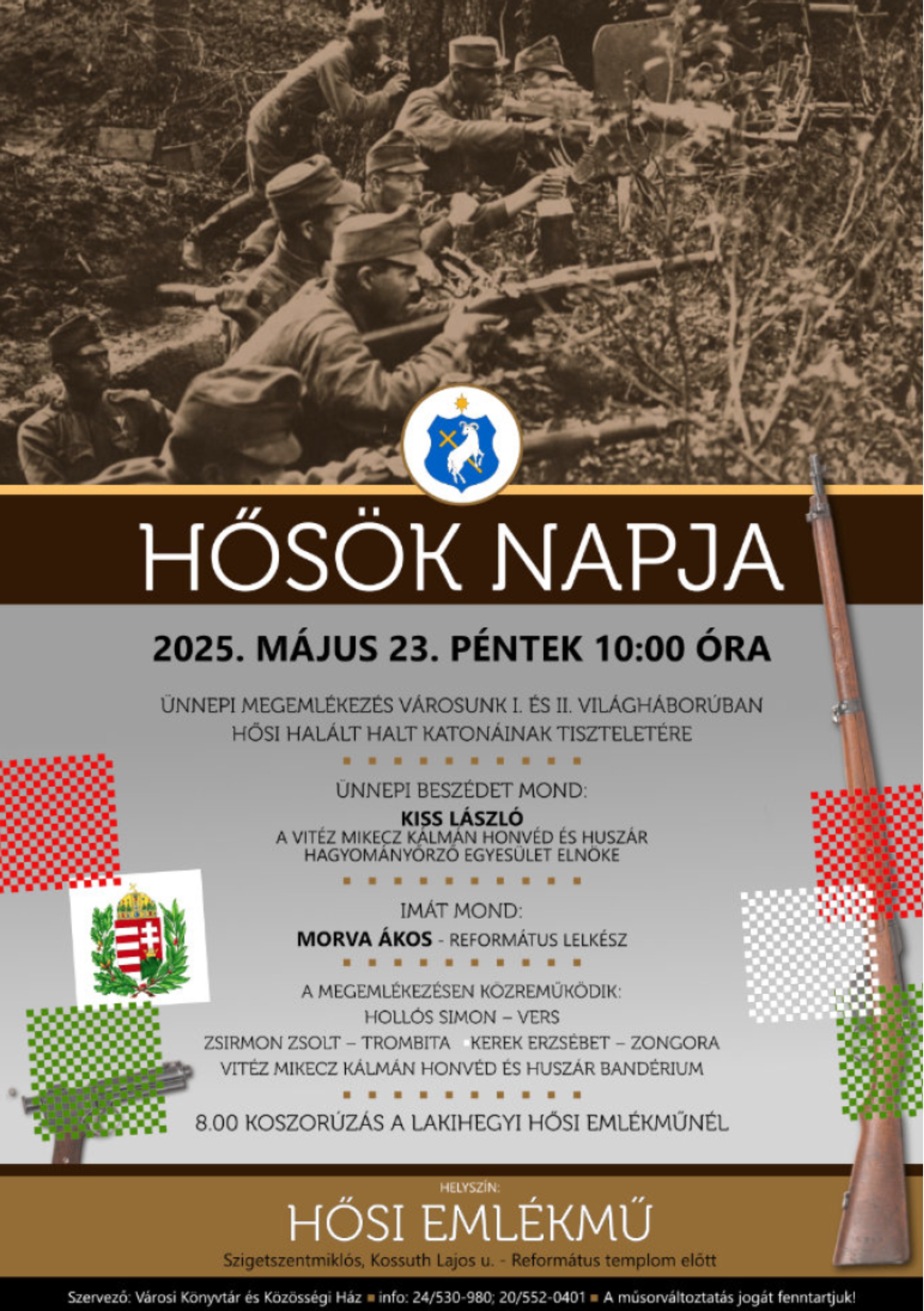 Hősök napja plakát meghívó