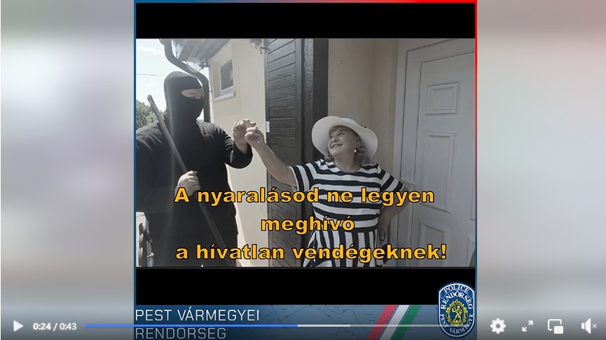 Rendőrségi video - a nyaralásod ne legyen meghíyvó a hívatlan vendégeknek