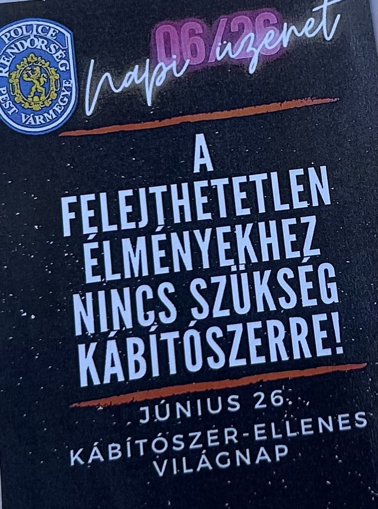 Kábítószer elleni harc világnapja szórólap