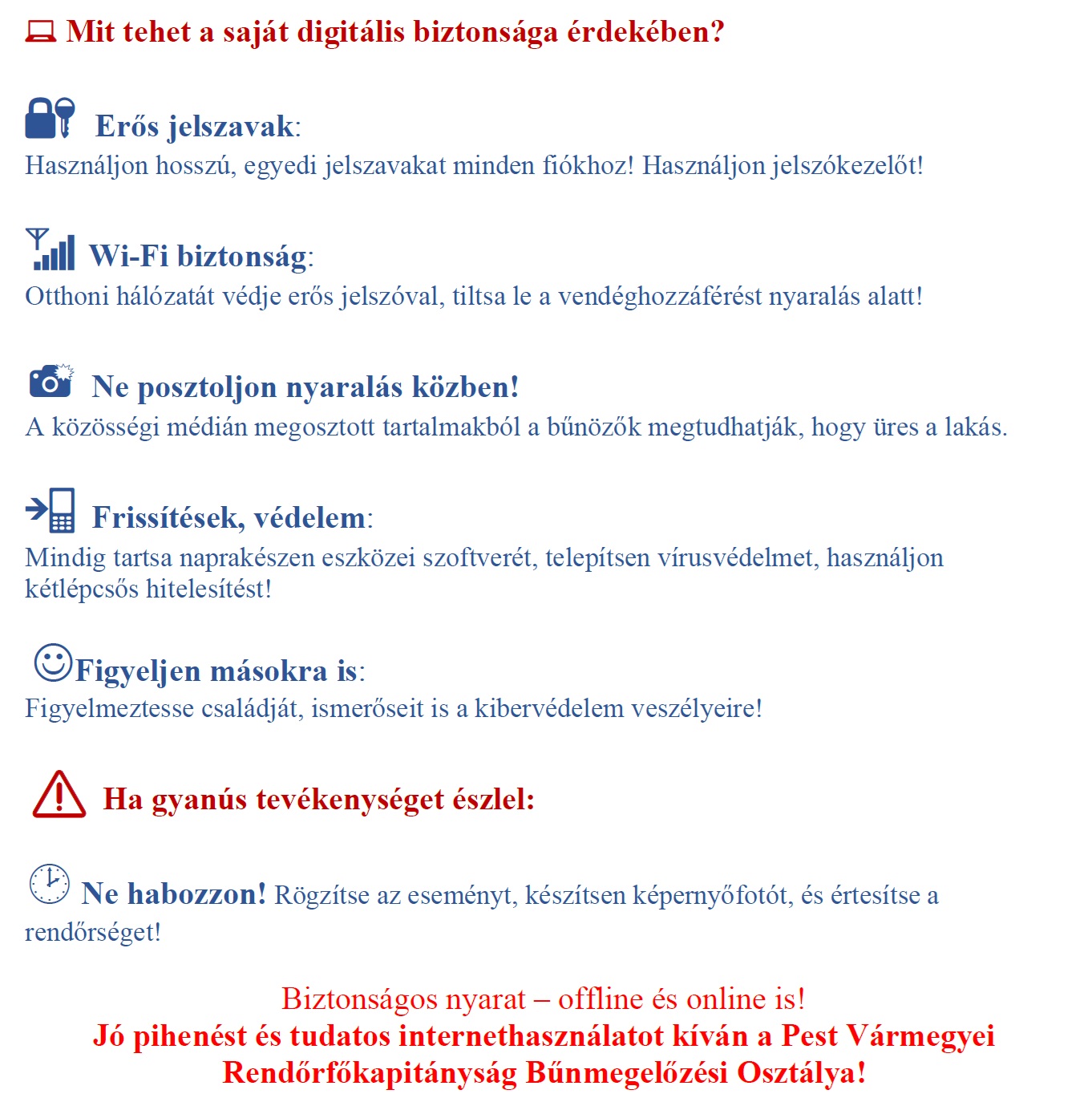 Rendőrségi hirdetmény
